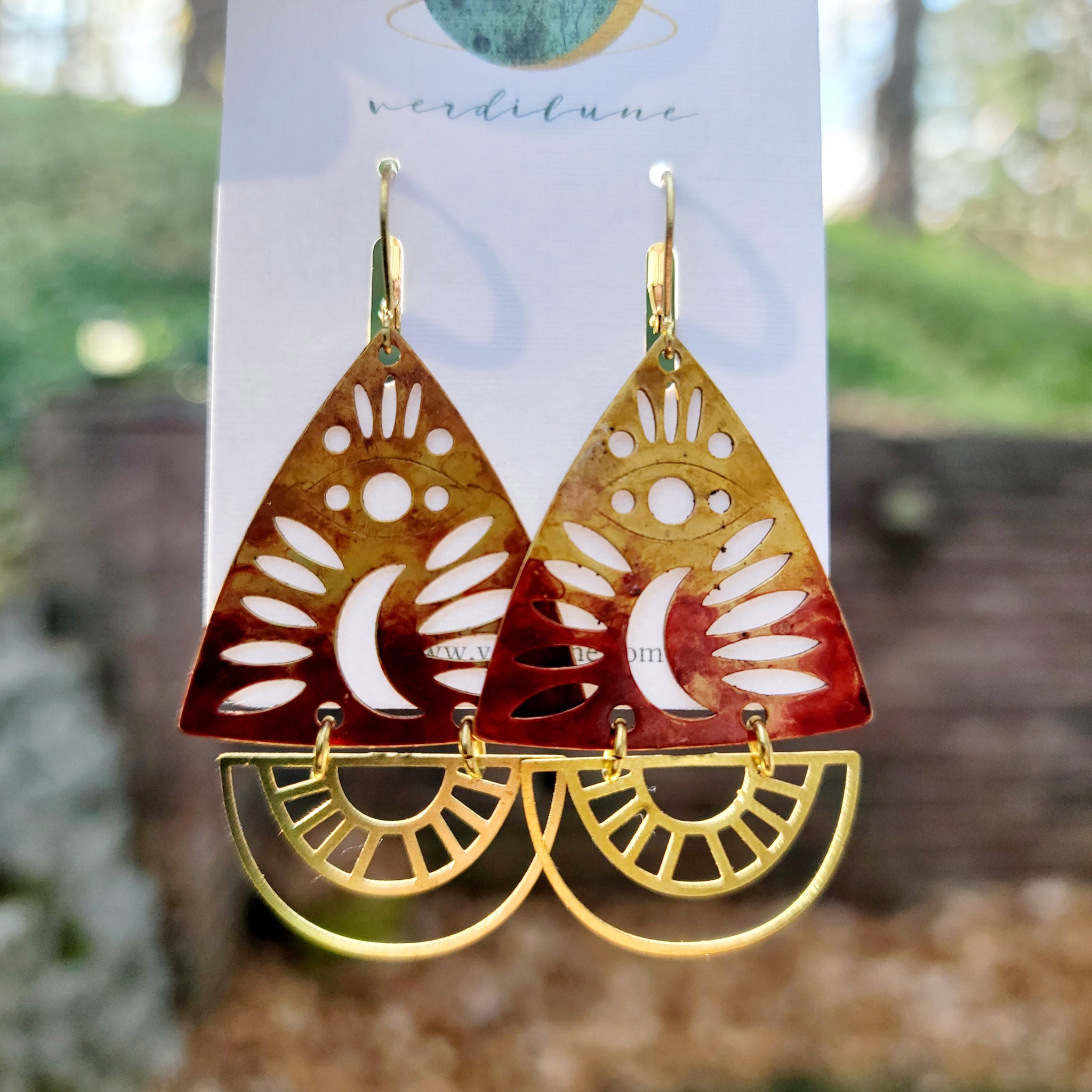 Summer Sunset Patina Earrings