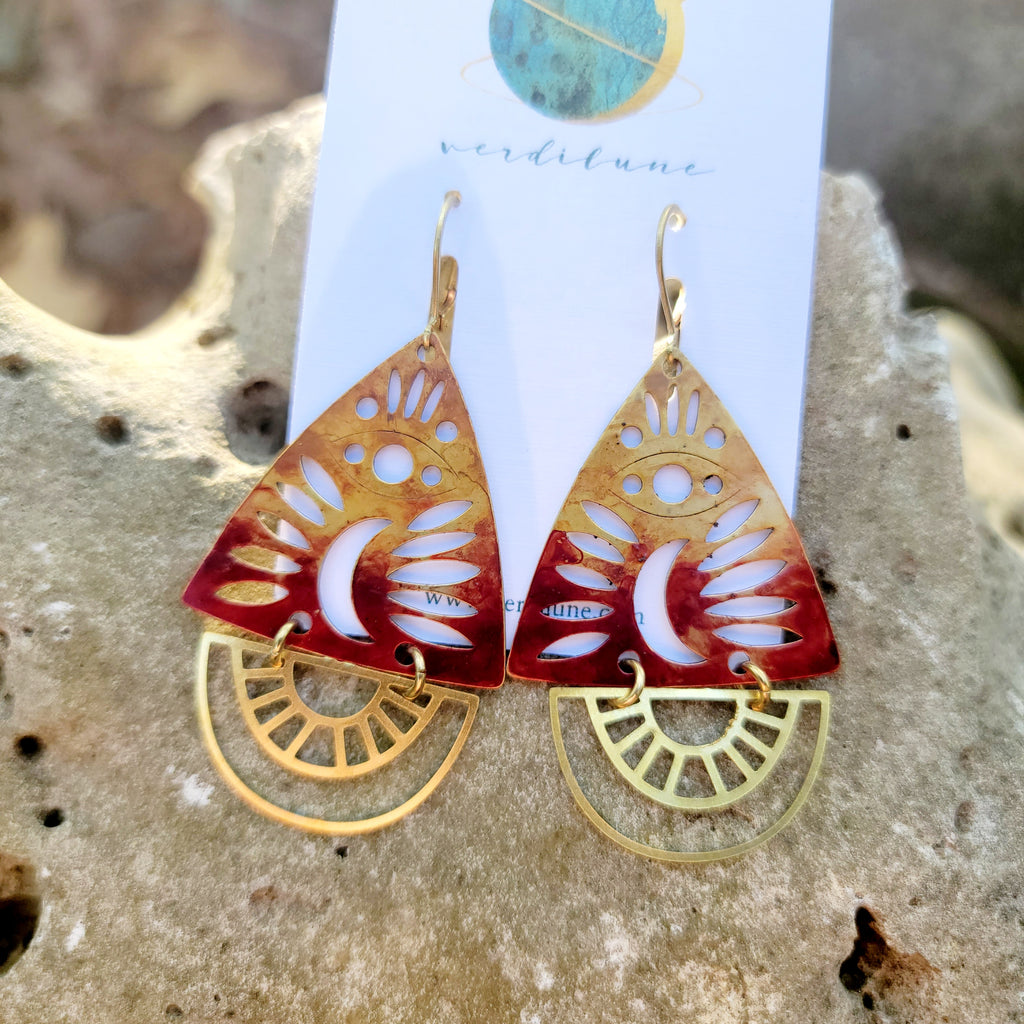 Summer Sunset Patina Earrings