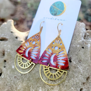 Summer Sunset Patina Earrings