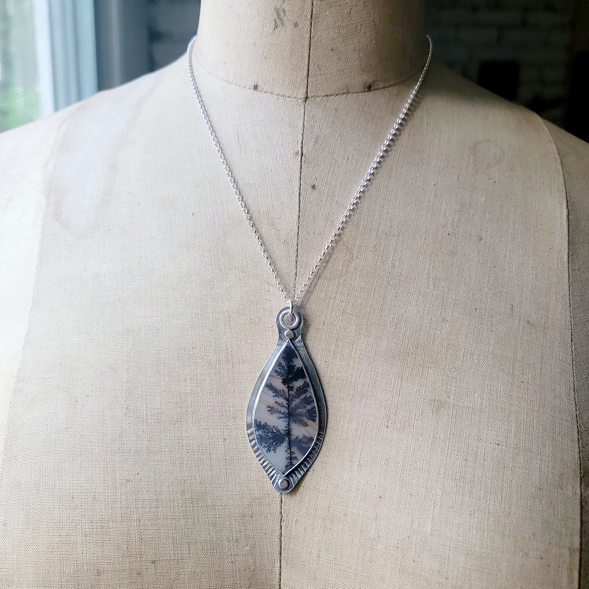 Dendritic Agate Collection in Sterling Silver