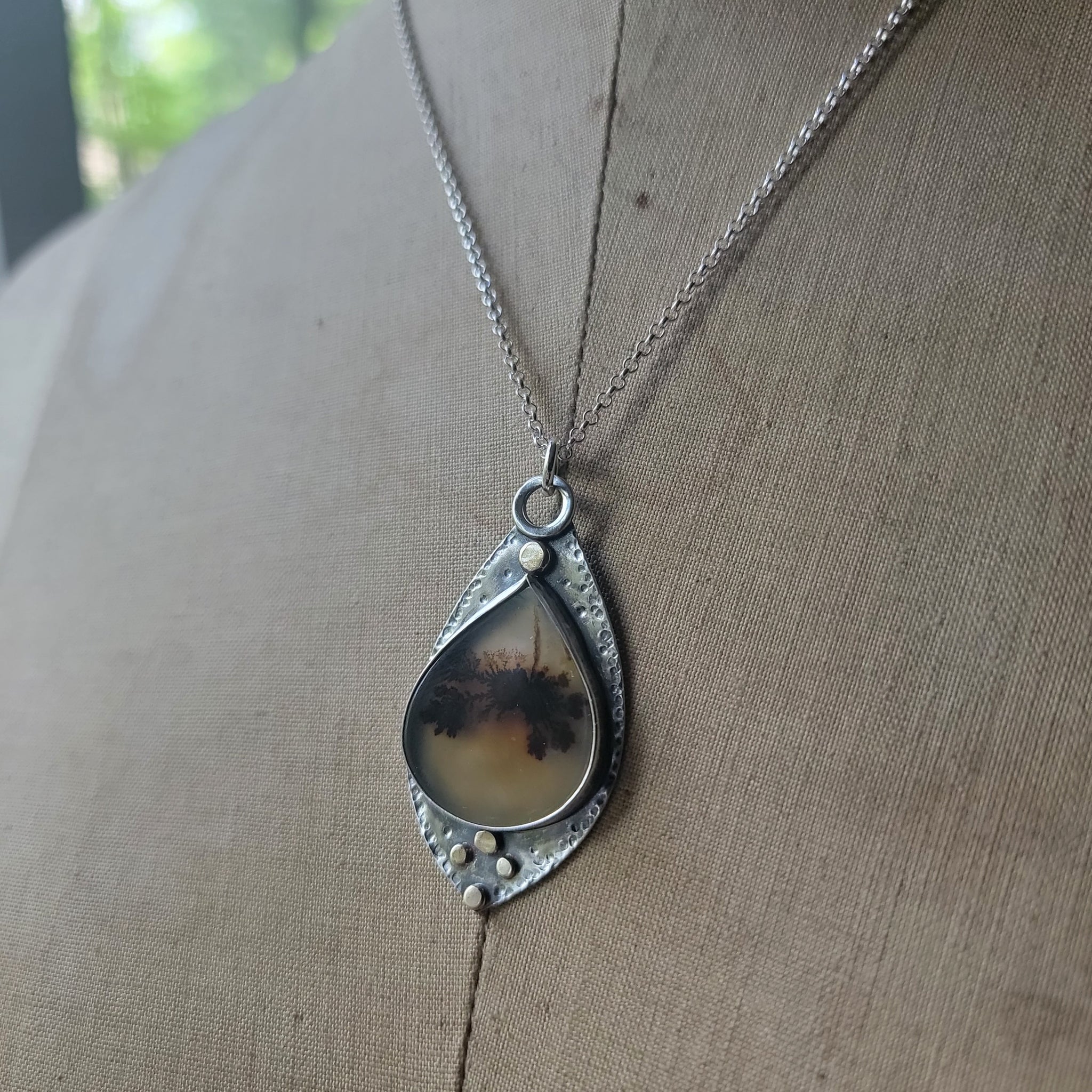 Dendritic Agate Collection in Sterling Silver