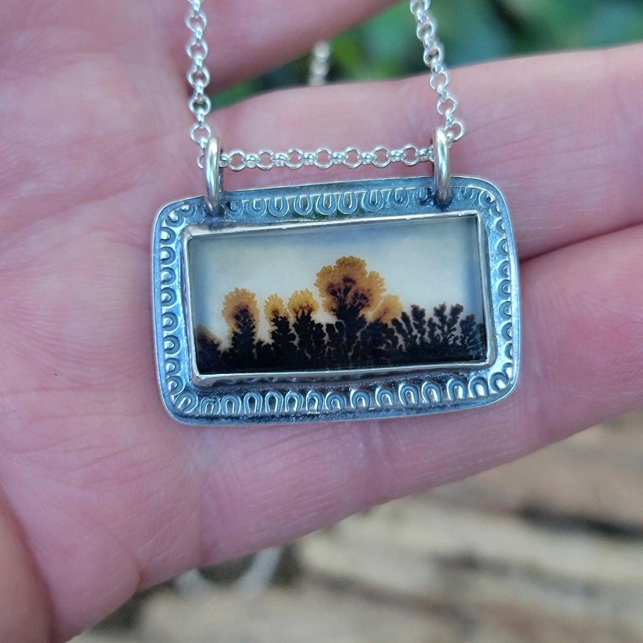 Dendritic Agate Collection in Sterling Silver