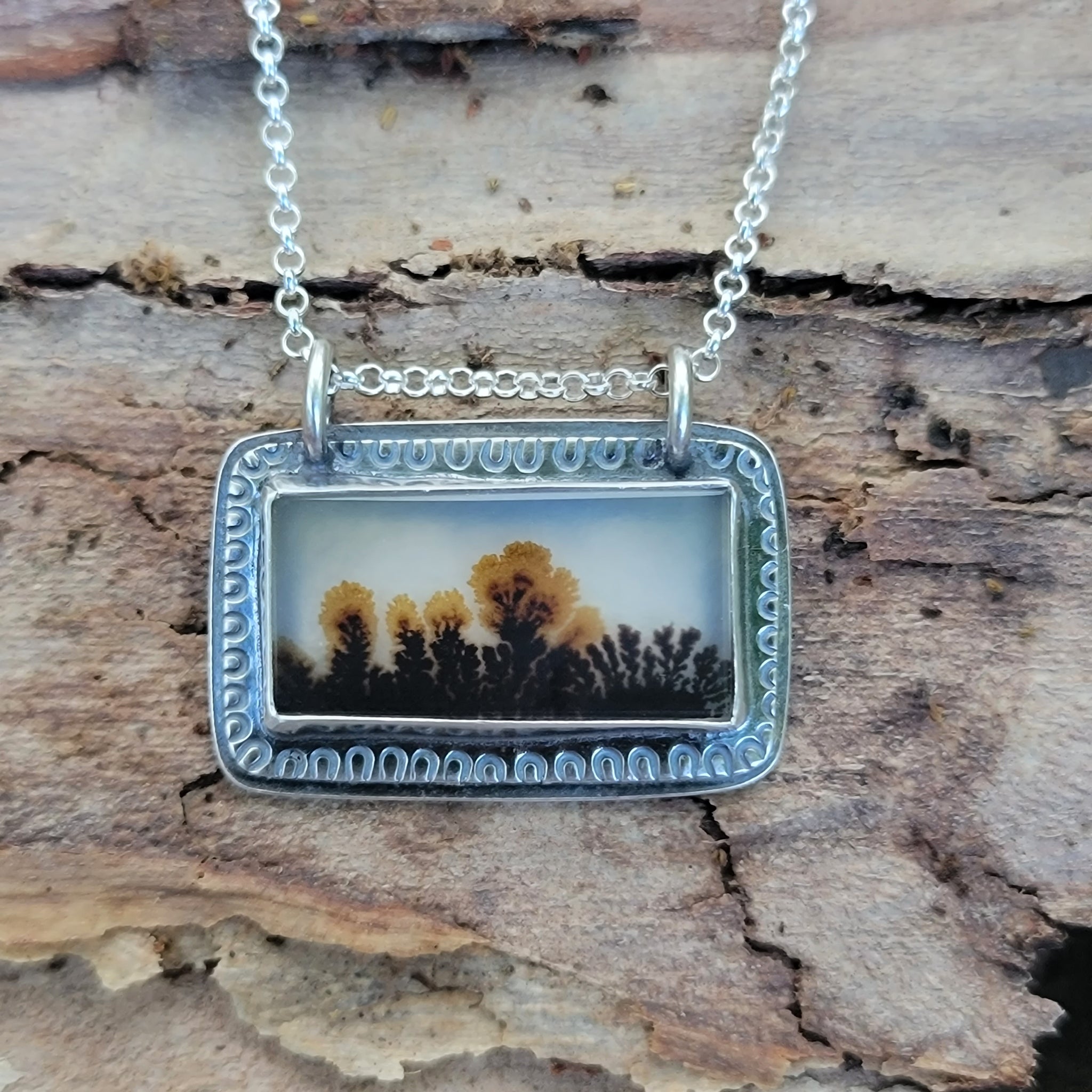 Dendritic Agate Collection in Sterling Silver