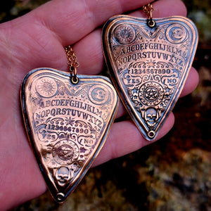 Copper Spirit Board Planchette Pendant