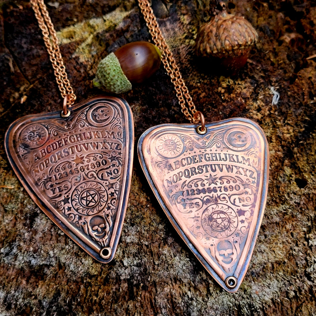 Copper Spirit Board Planchette Pendant