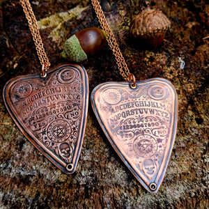 Copper Spirit Board Planchette Pendant