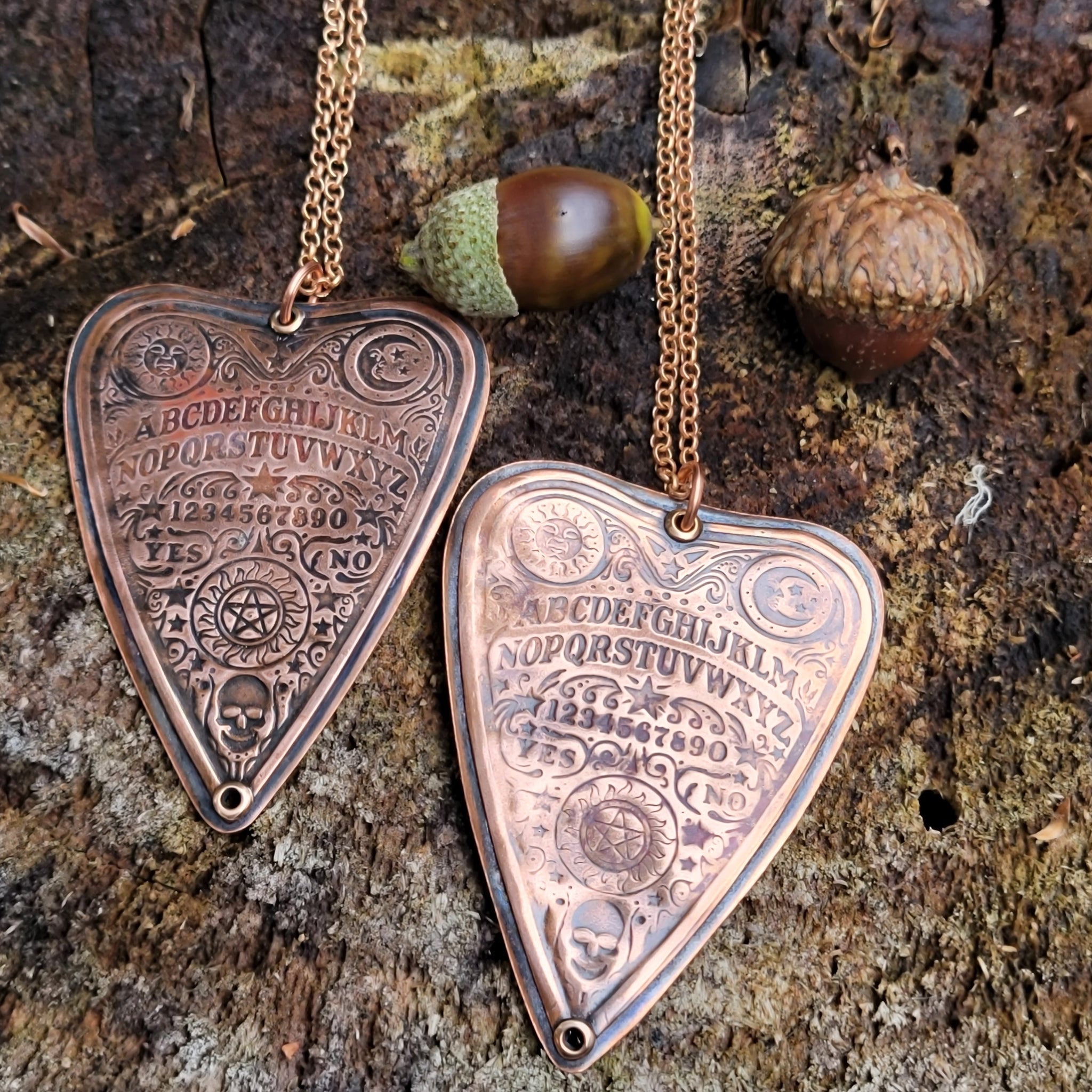 Copper Spirit Board Planchette Pendant