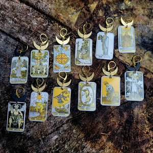 The Tarot Collection - Repurposed Tin Earrings with Pendant Option