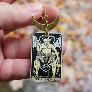 The Tarot Collection - Repurposed Tin Earrings with Pendant Option