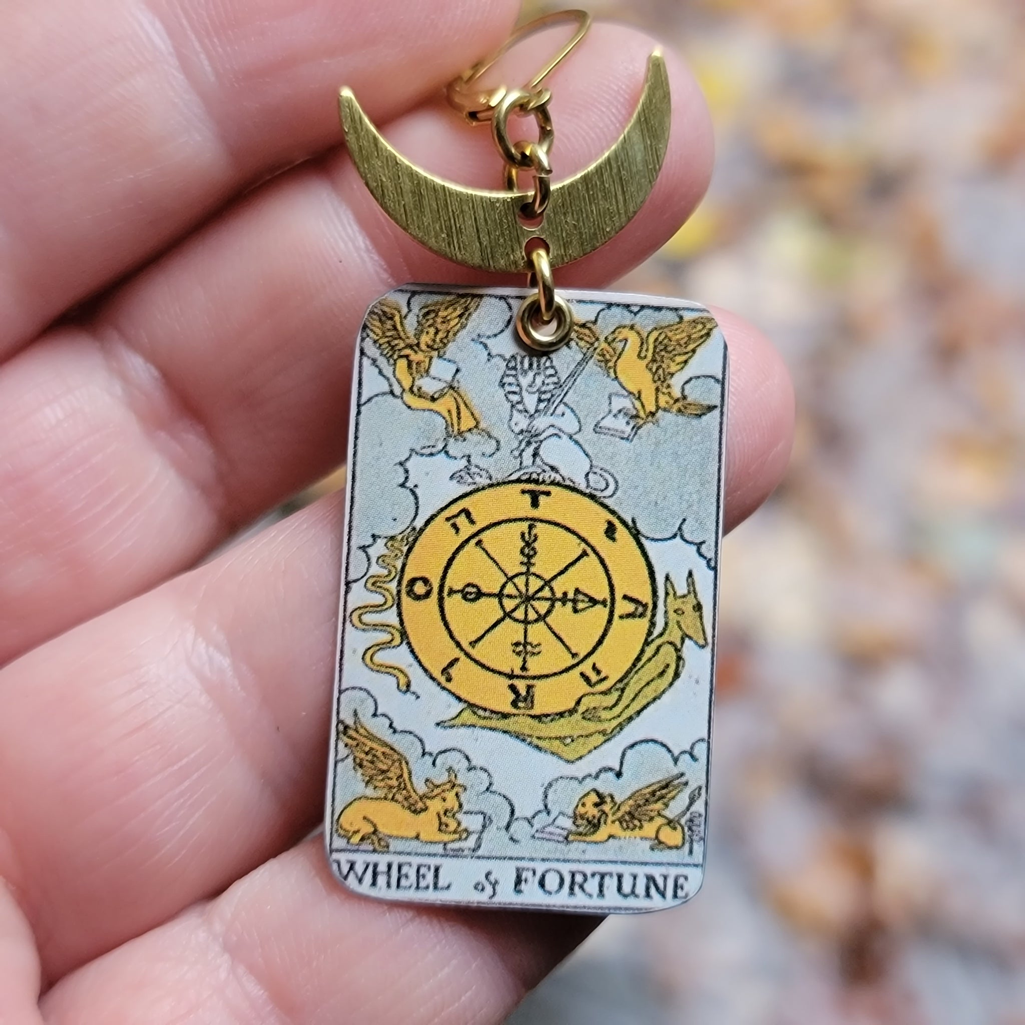 The Tarot Collection - Repurposed Tin Earrings with Pendant Option