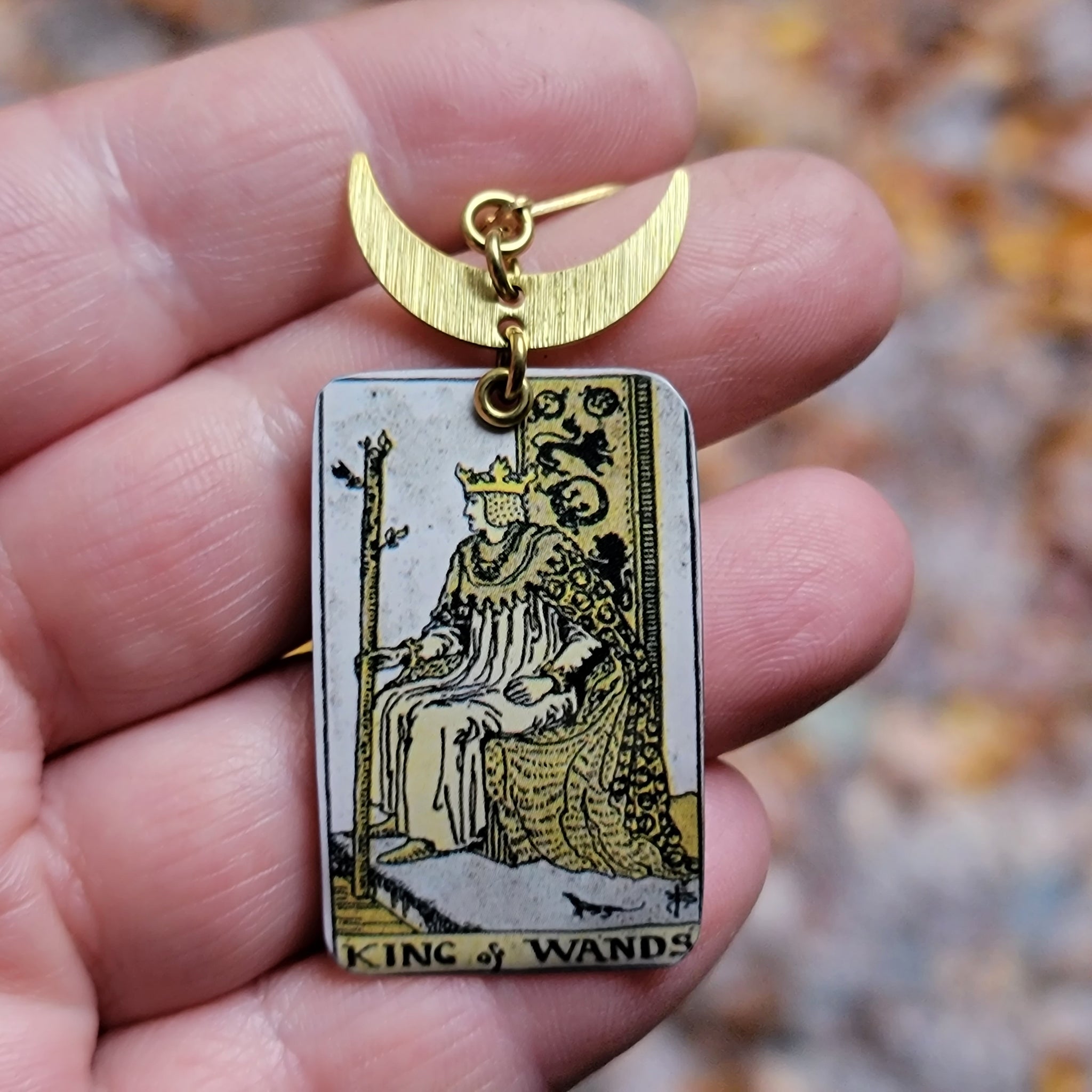 The Tarot Collection - Repurposed Tin Earrings with Pendant Option