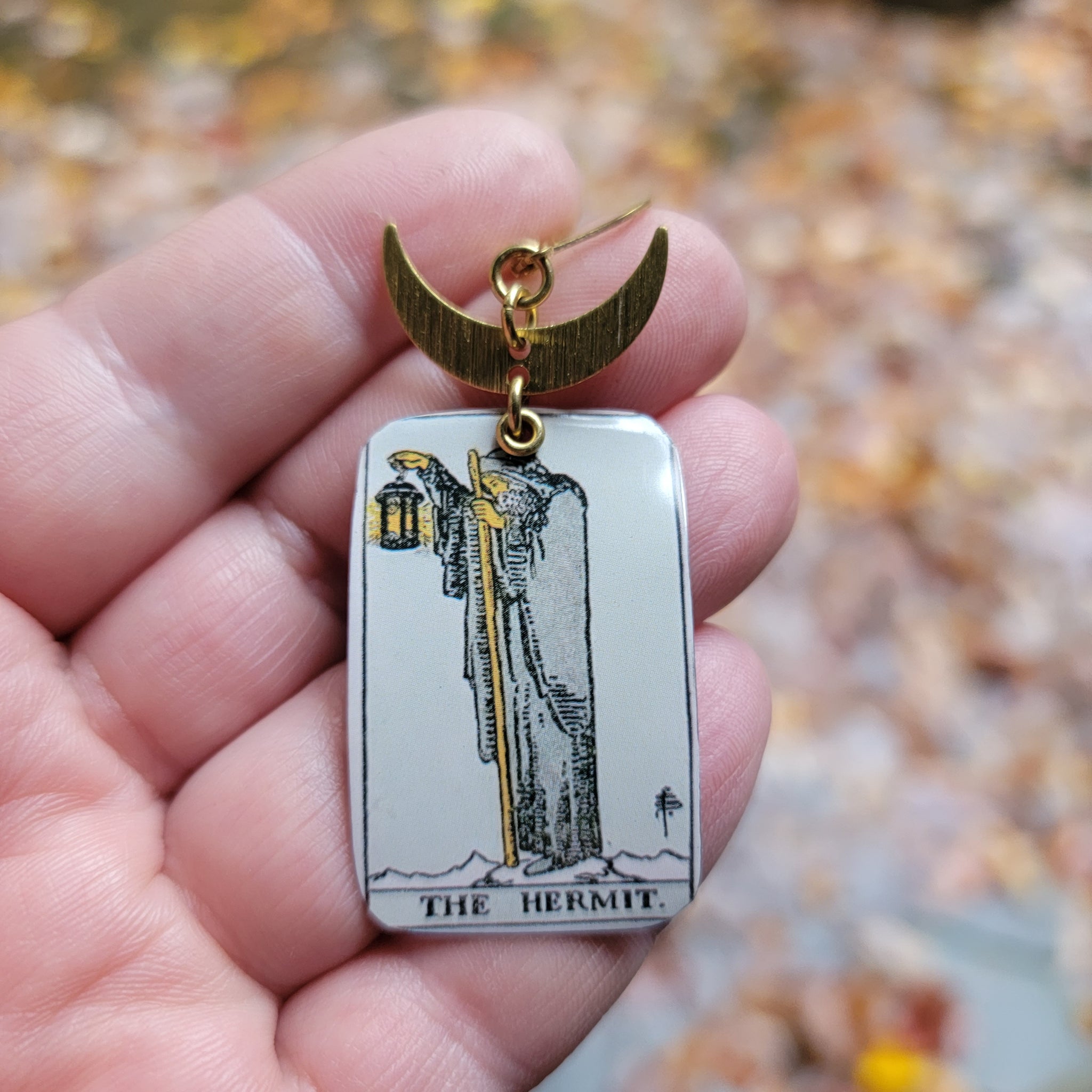 The Tarot Collection - Repurposed Tin Earrings with Pendant Option