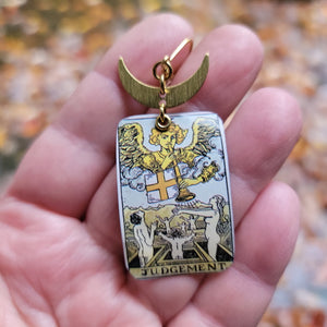 The Tarot Collection - Repurposed Tin Earrings with Pendant Option