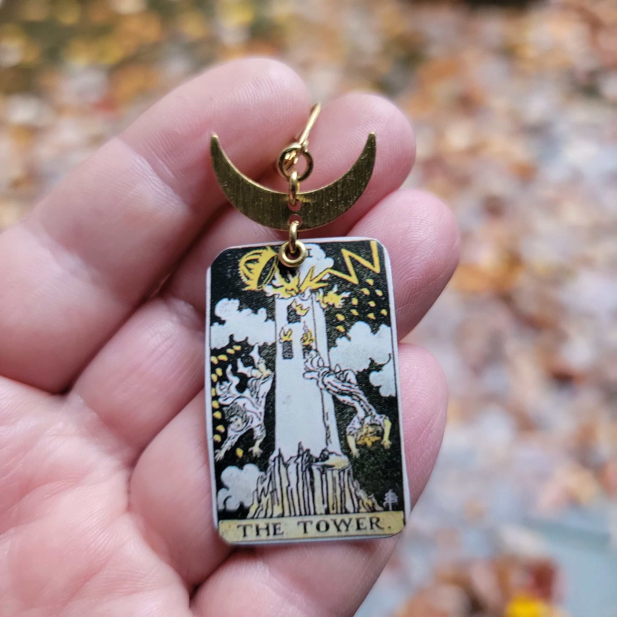 The Tarot Collection - Repurposed Tin Earrings with Pendant Option