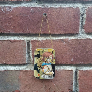 Fancy Cats - Tin Assemblage Brooch/Ornament/Earrings