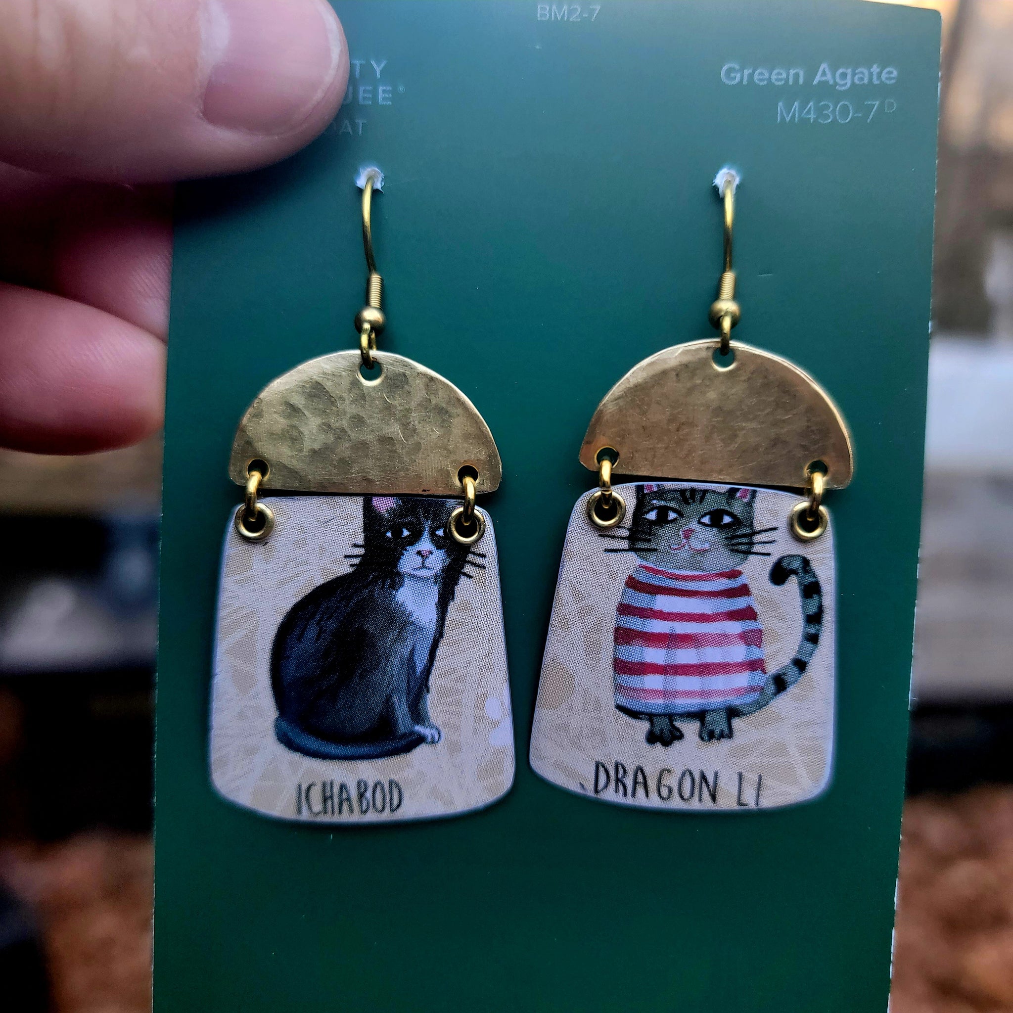 Fancy Cats - Tin Assemblage Brooch/Ornament/Earrings