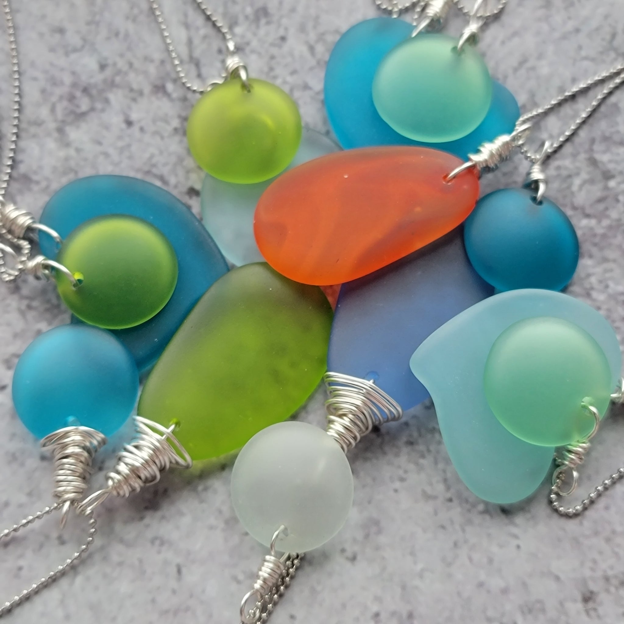 Sea Glass Pendant Collection