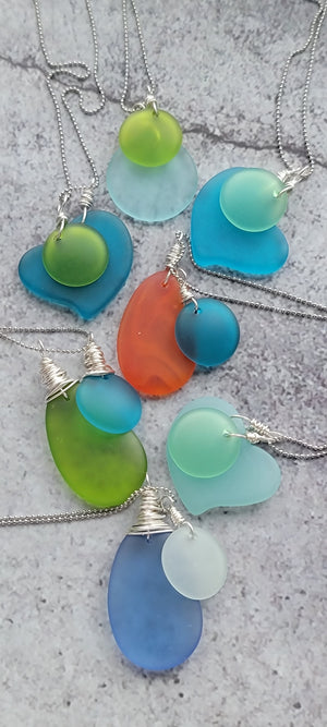 Sea Glass Pendant Collection