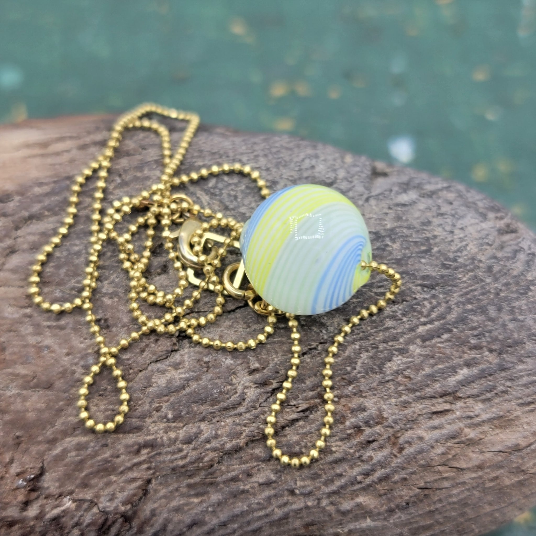 Summer Sojourn- Simple Glass Bead Necklace