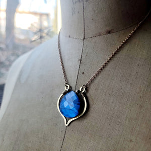 Wire-Wrapped Labradorite Briolette Pendant