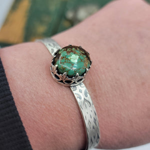 Turquoise Cuff Bracelet in Sterling Silver