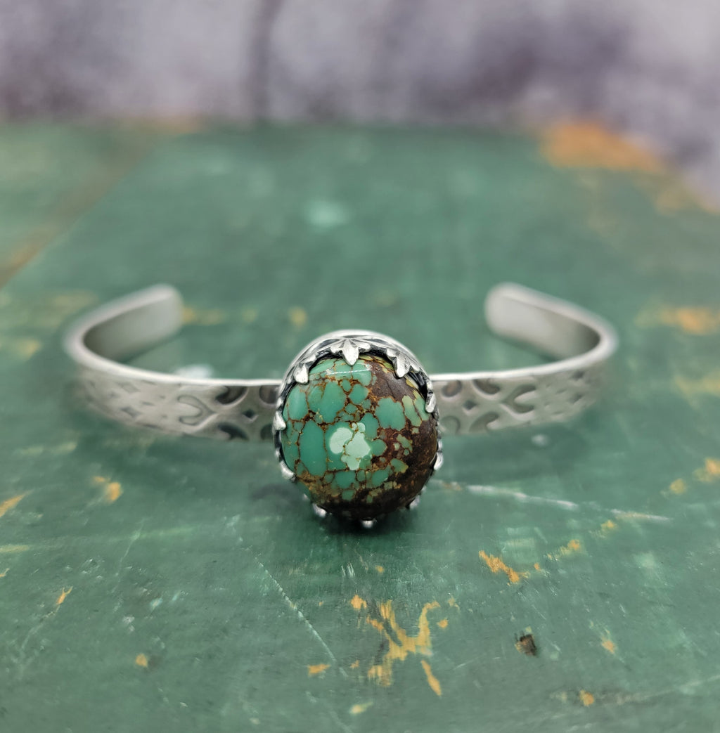 Turquoise Cuff Bracelet in Sterling Silver