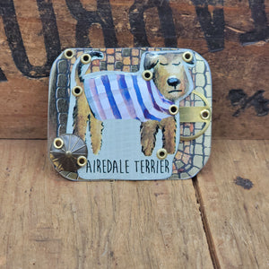 Fancy Dogs - Tin Assemblage Brooch/Wall Art/Earrings