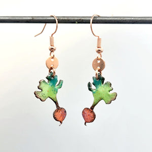 Farmer's Market Collection - Enameled Copper Earrings