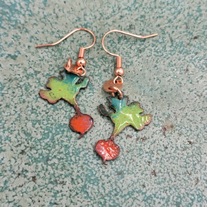 Farmer's Market Collection - Enameled Copper Earrings