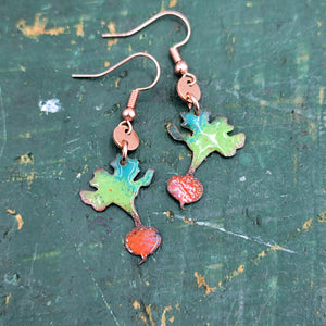 Farmer's Market Collection - Enameled Copper Earrings