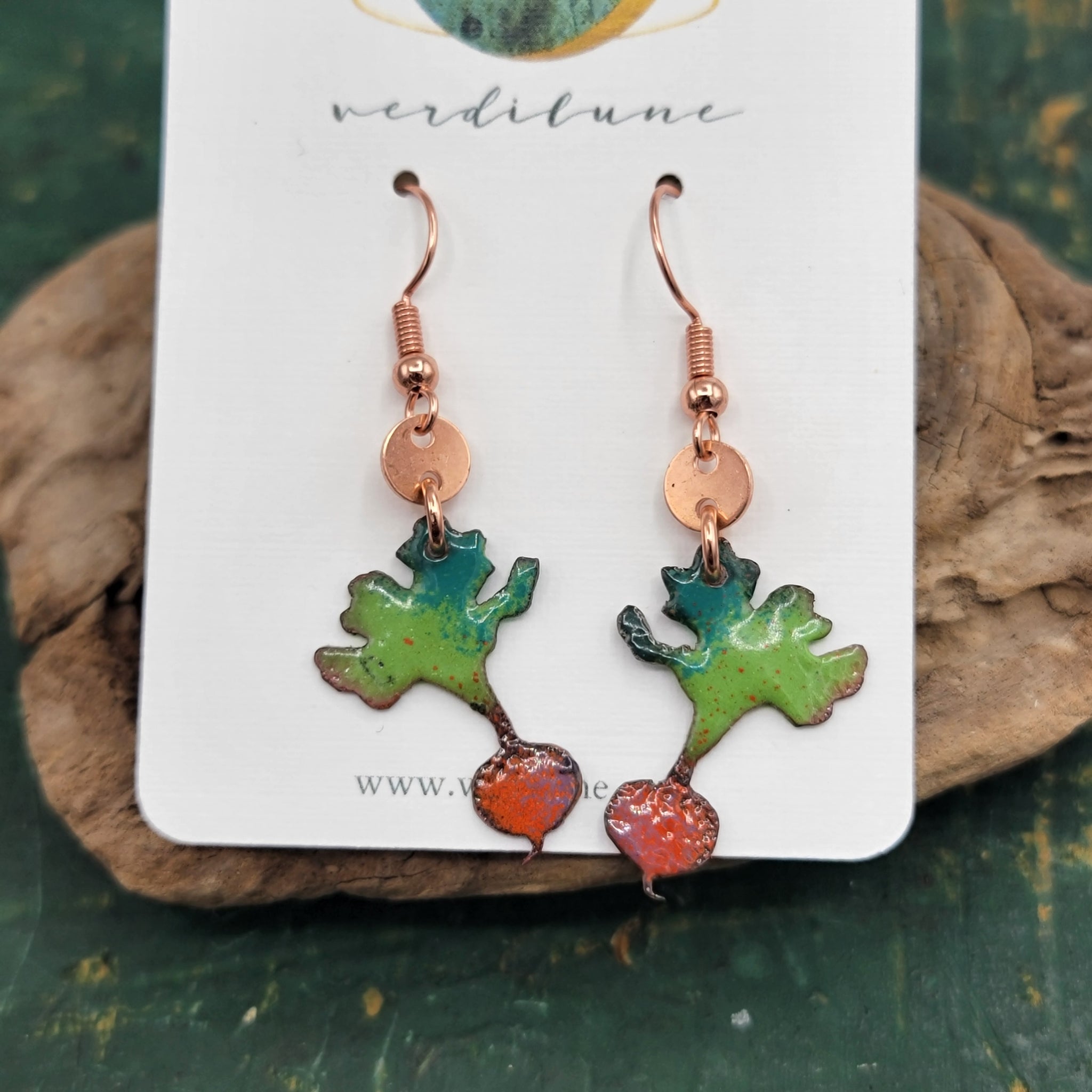 Farmer's Market Collection - Enameled Copper Earrings