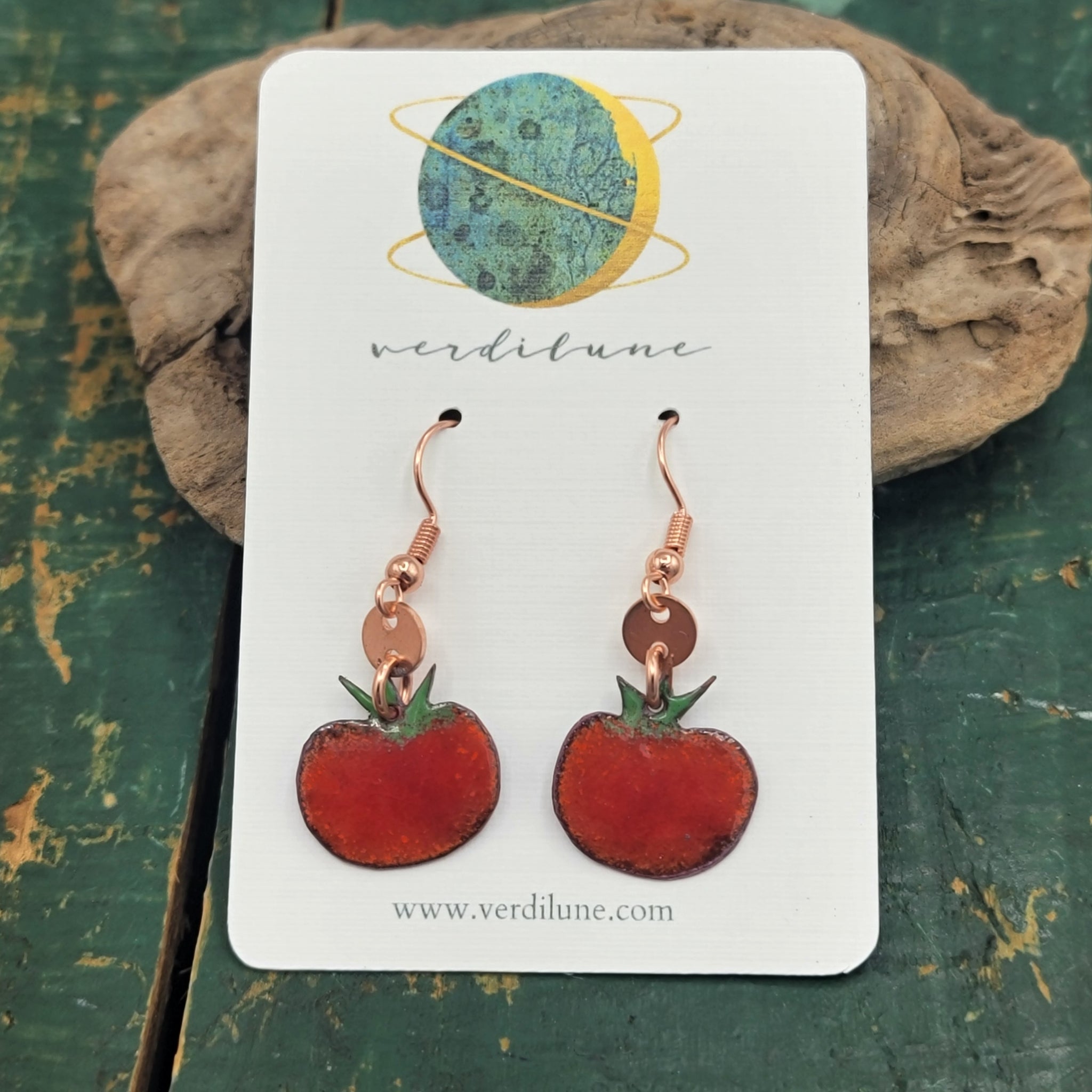 Farmer's Market Collection - Enameled Copper Earrings