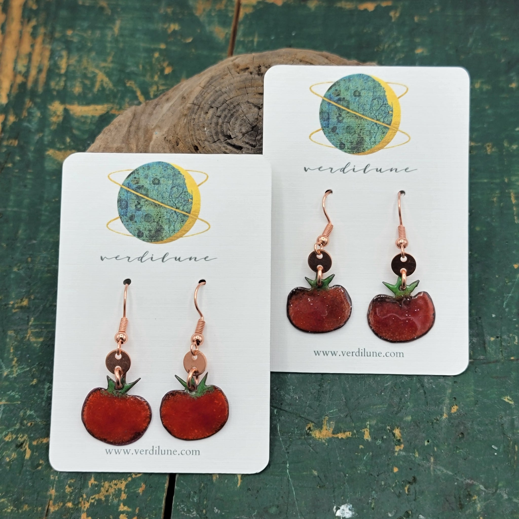 Farmer's Market Collection - Enameled Copper Earrings