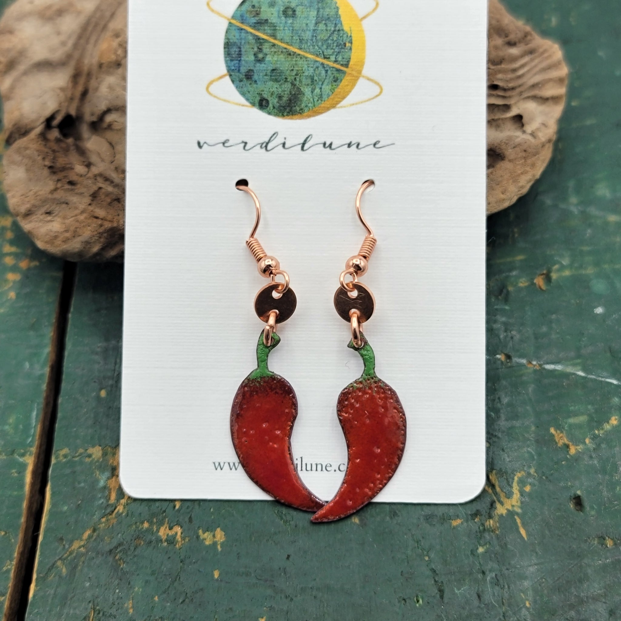 Farmer's Market Collection - Enameled Copper Earrings