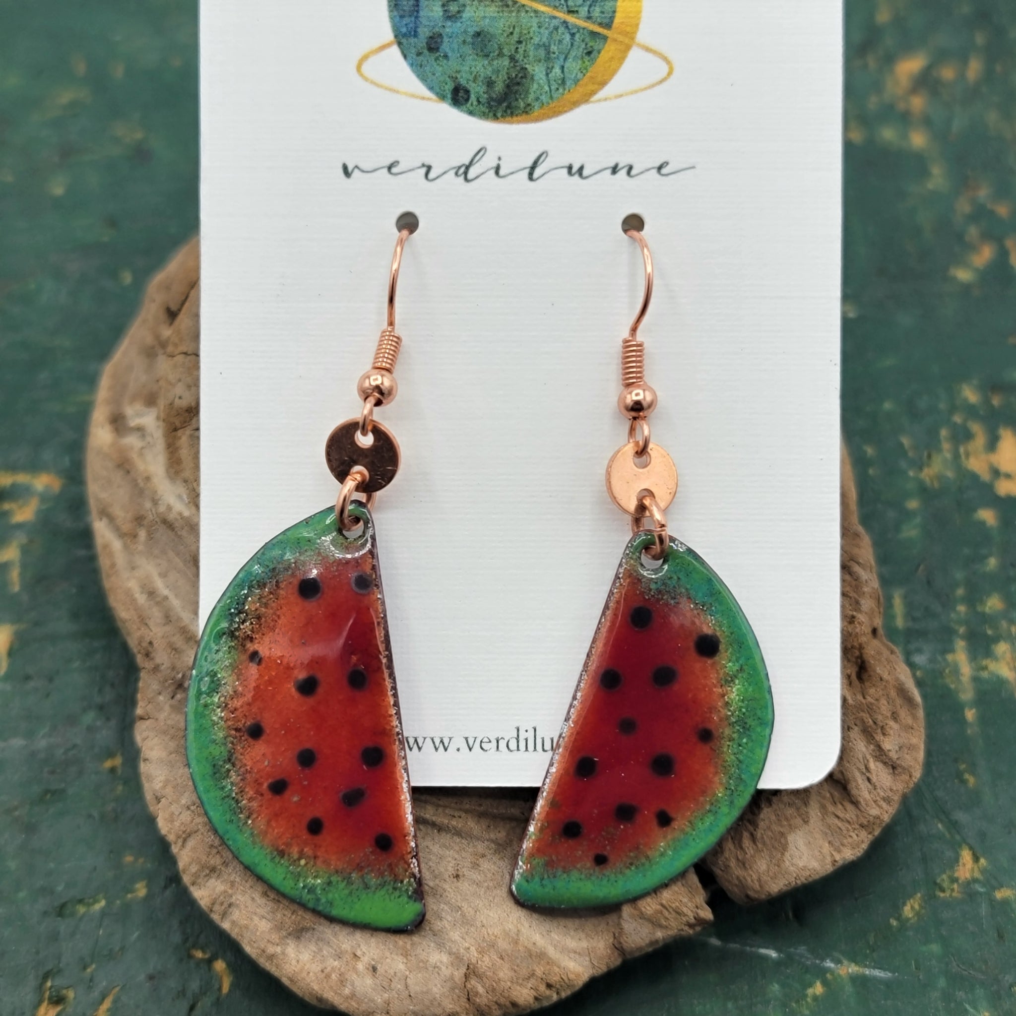 Farmer's Market Collection - Enameled Copper Earrings