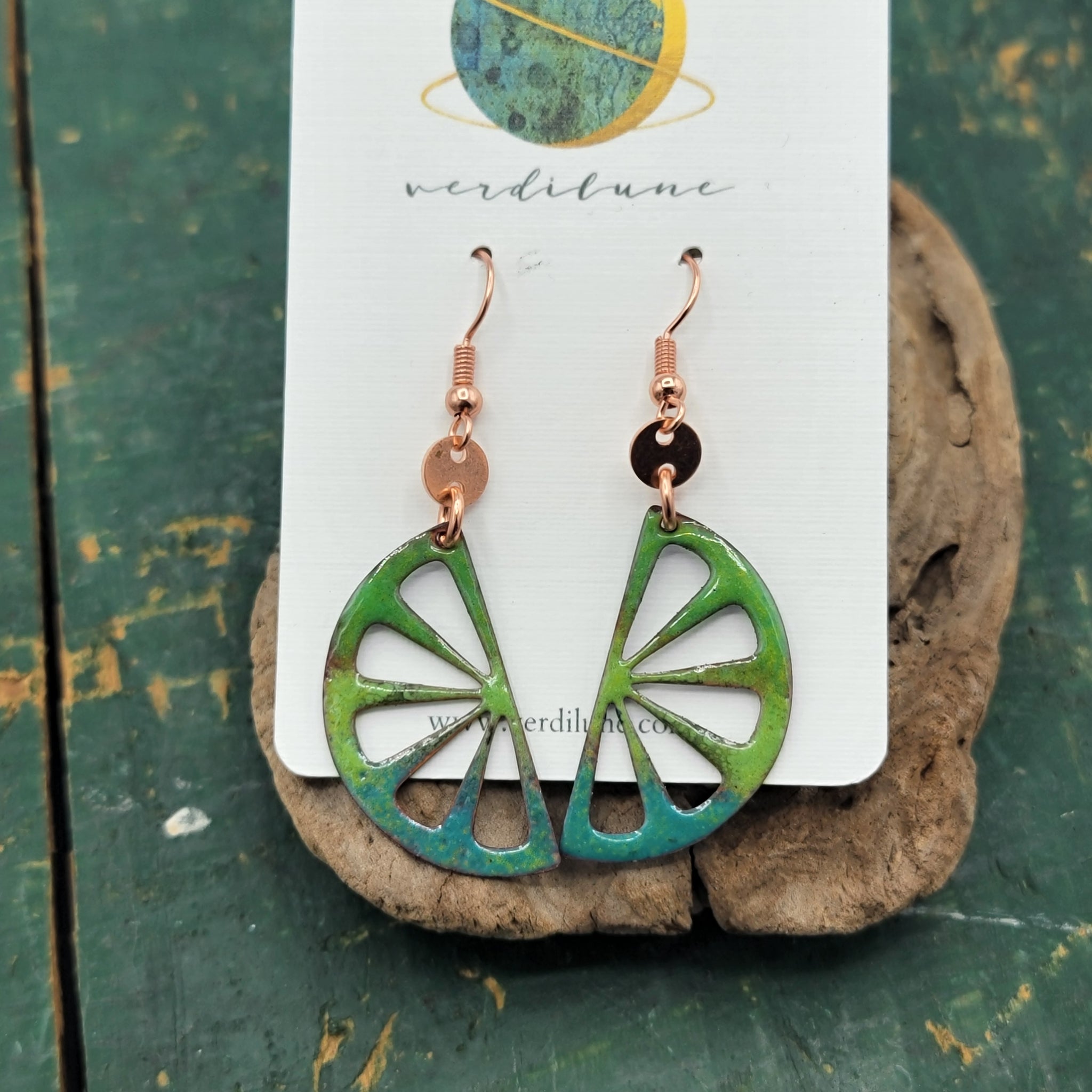 Farmer's Market Collection - Enameled Copper Earrings