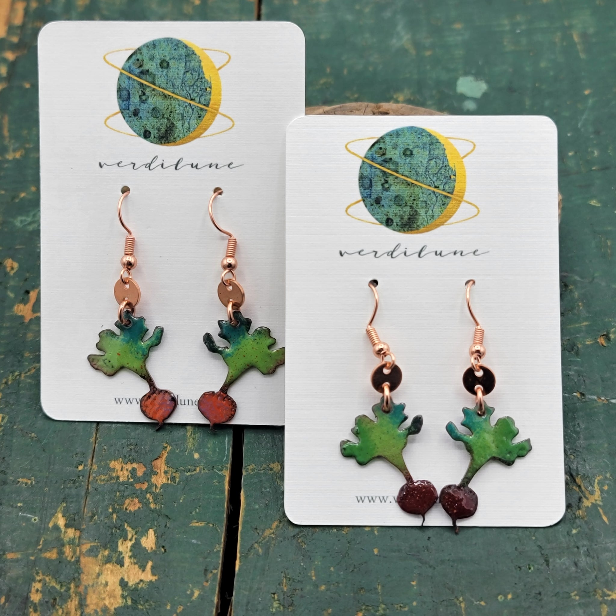 Farmer's Market Collection - Enameled Copper Earrings