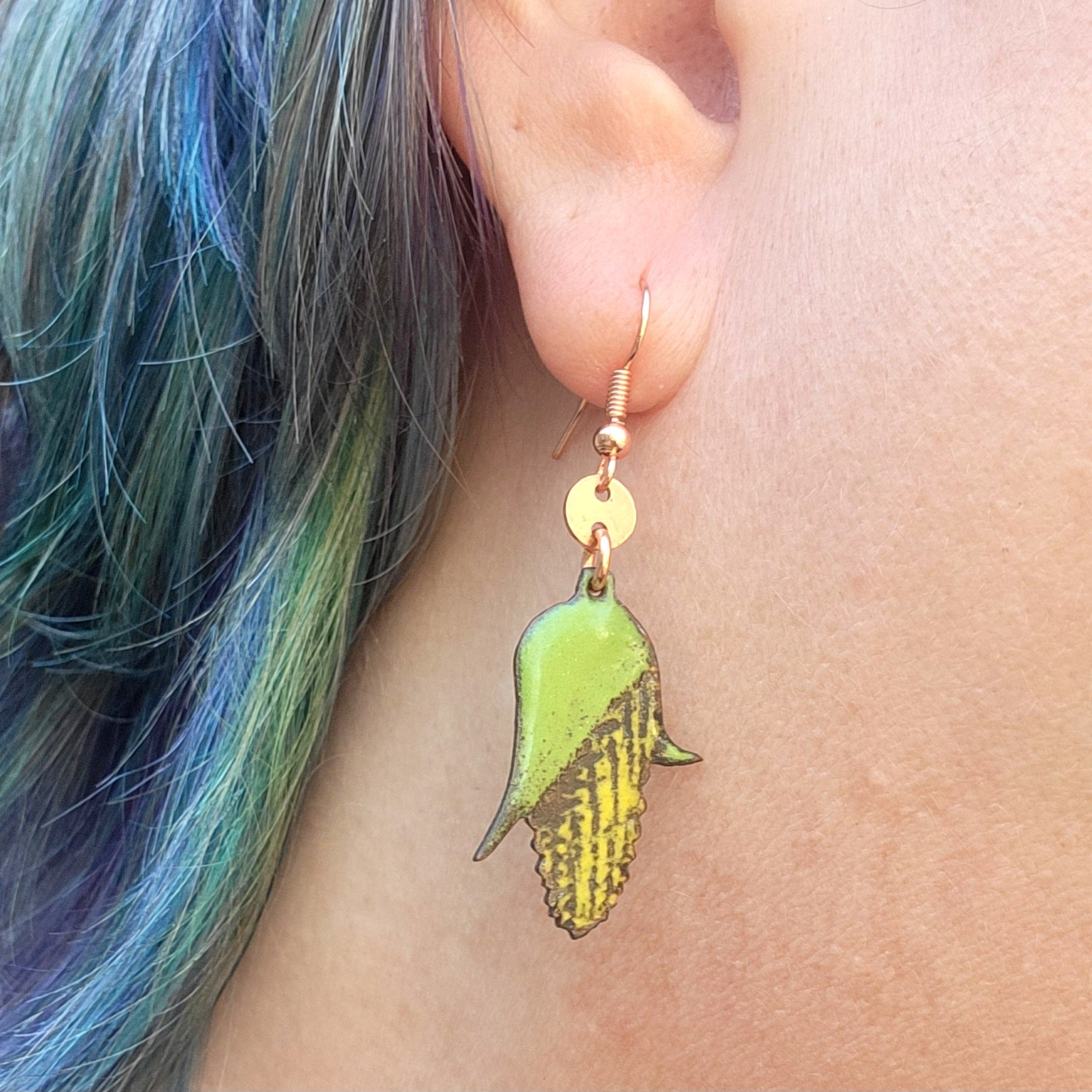 Farmer's Market Collection - Enameled Copper Earrings