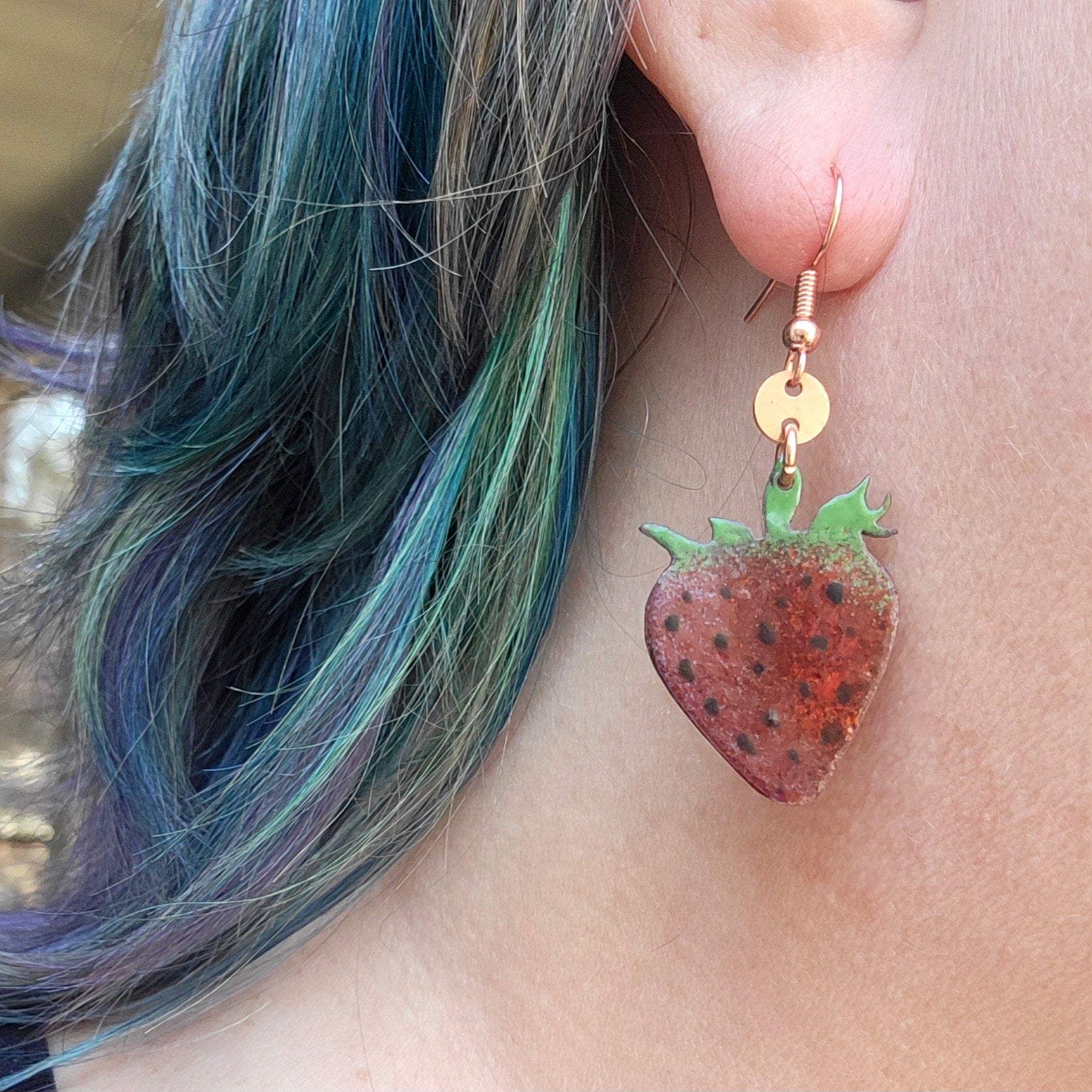 Farmer's Market Collection - Enameled Copper Earrings