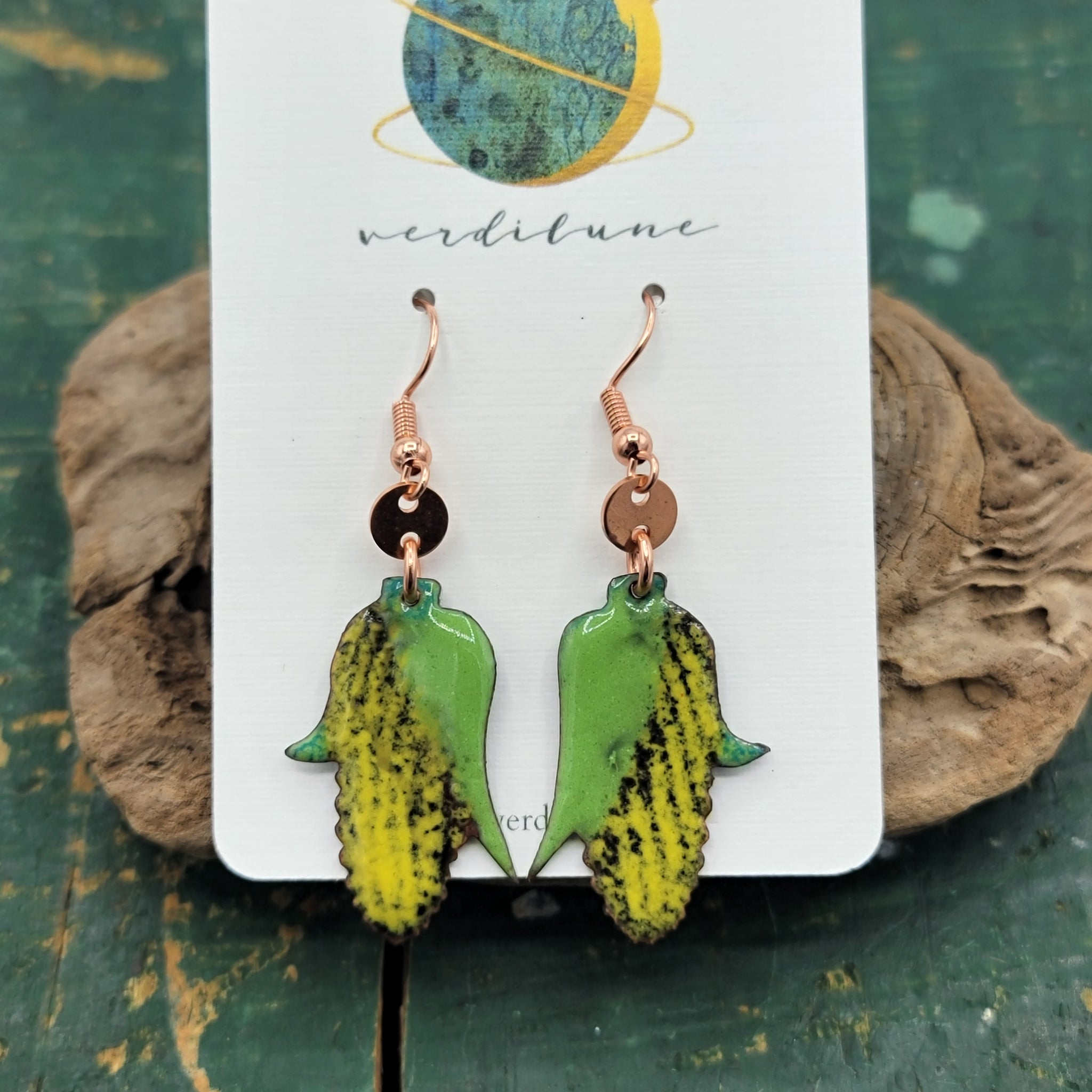 Farmer's Market Collection - Enameled Copper Earrings