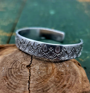 Handstamped Aluminum Cuff Bracelets