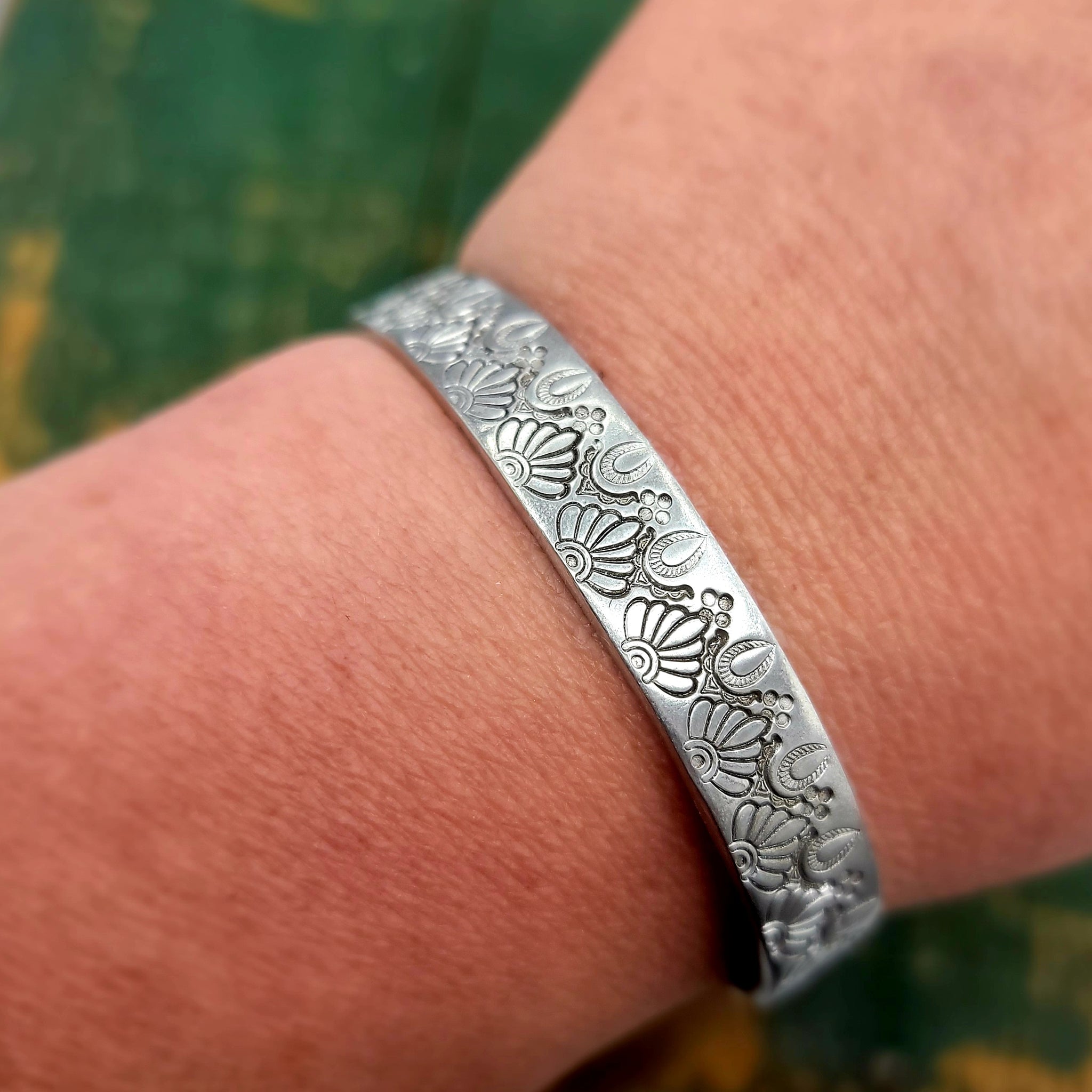 Handstamped Aluminum Cuff Bracelets