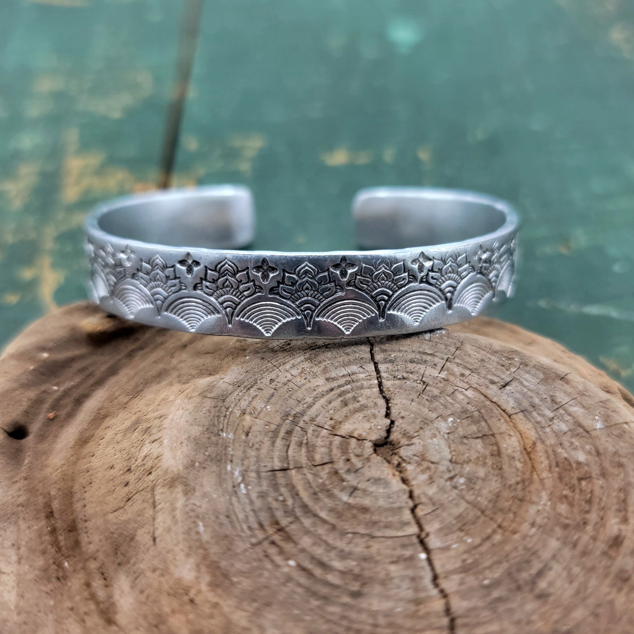 Handstamped Aluminum Cuff Bracelets