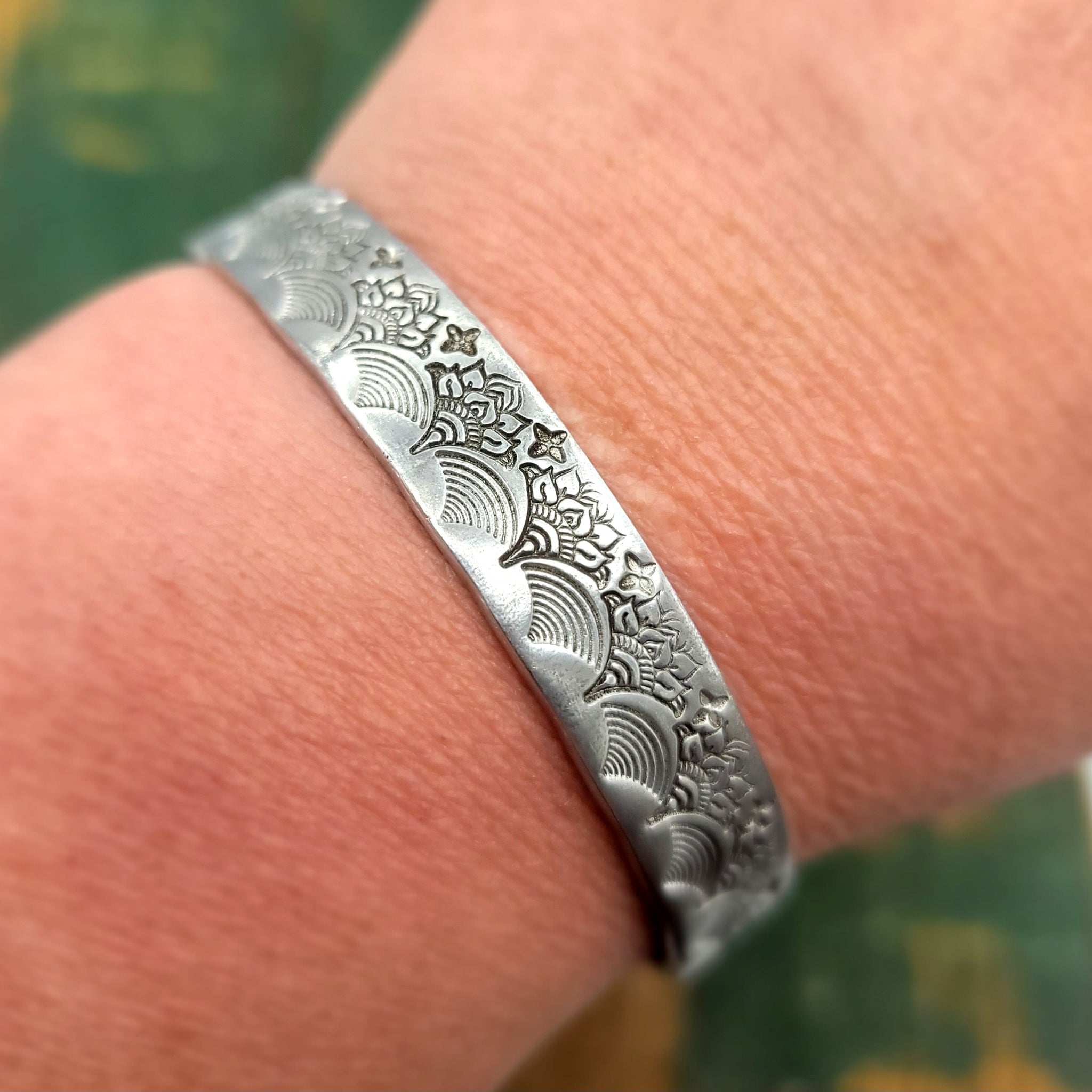 Handstamped Aluminum Cuff Bracelets