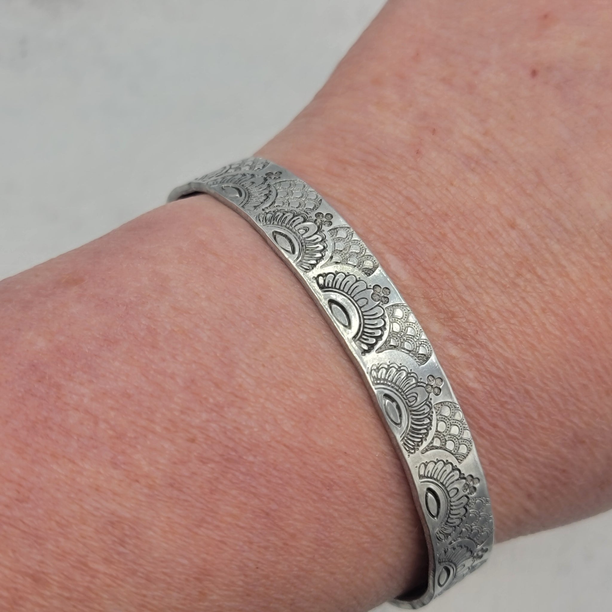 Handstamped Aluminum Cuff Bracelets