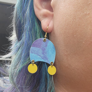 Blueberries & Lemon Curd Collection - Repurposed Tin Earrings