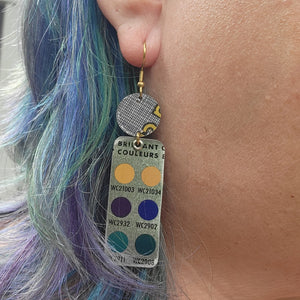 Blueberries & Lemon Curd Collection - Repurposed Tin Earrings