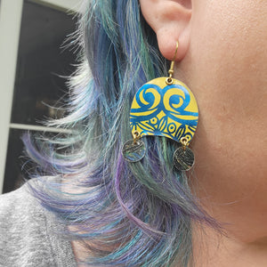 Blueberries & Lemon Curd Collection - Repurposed Tin Earrings