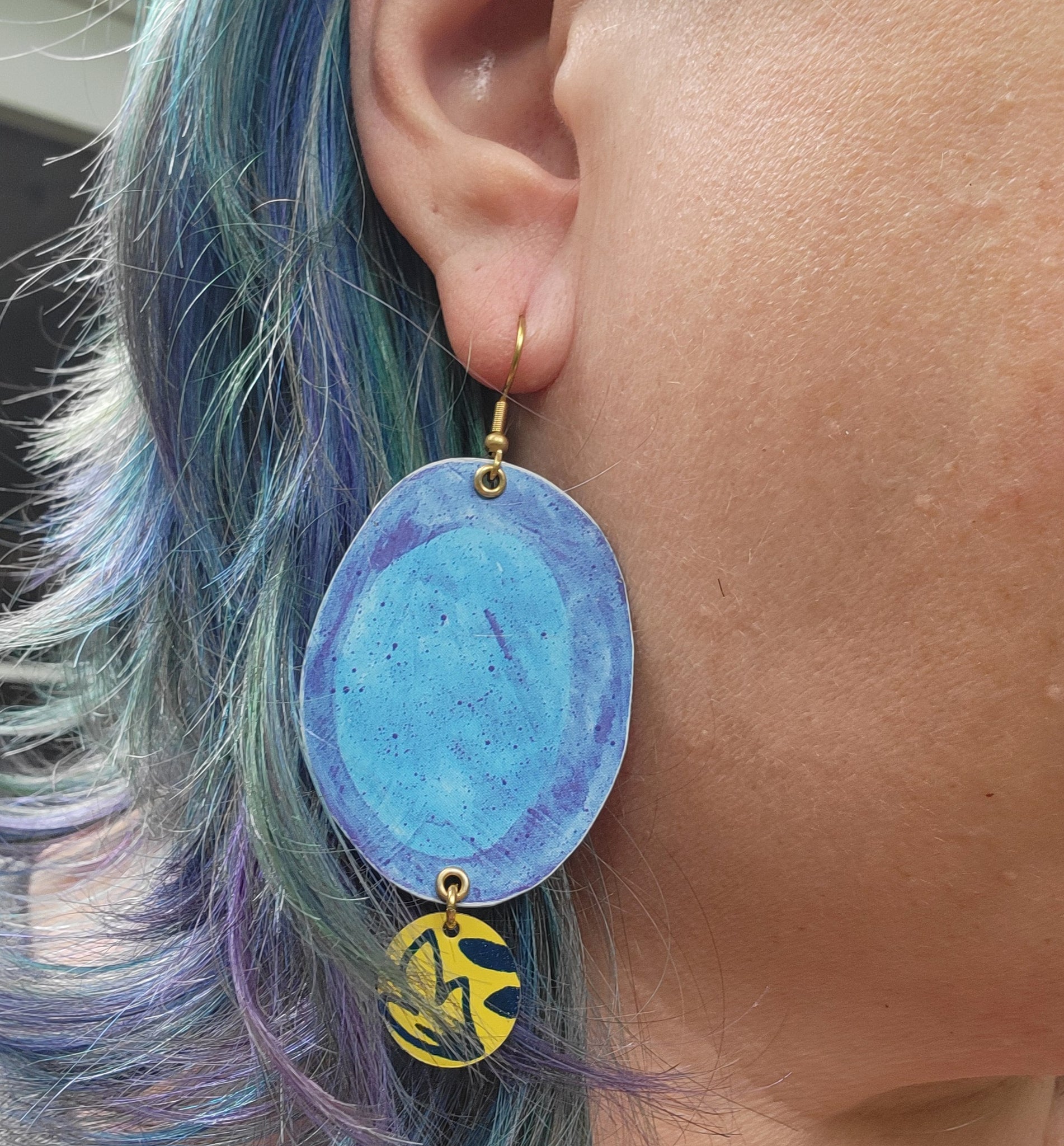 Blueberries & Lemon Curd Collection - Repurposed Tin Earrings