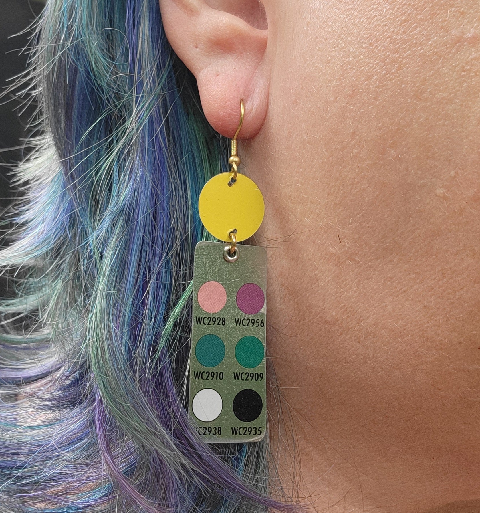 Blueberries & Lemon Curd Collection - Repurposed Tin Earrings